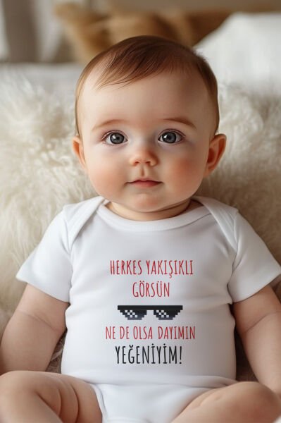 Ne De Olsa Dayımın Yeğeniyim Kısa / Uzun Kol Çıtçıtlı Bebek Body