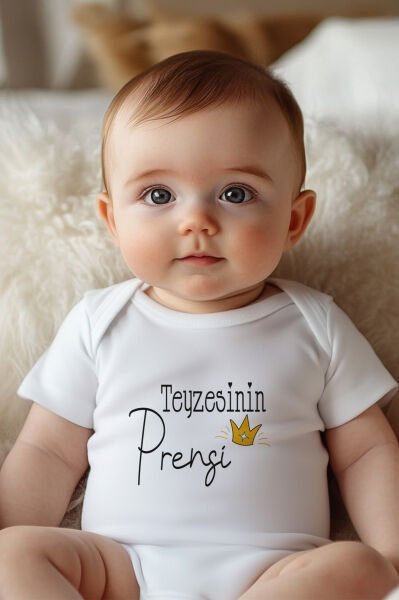 Teyzesinin Prensi Kısa / Uzun Kol Çıtçıtlı Bebek Body
